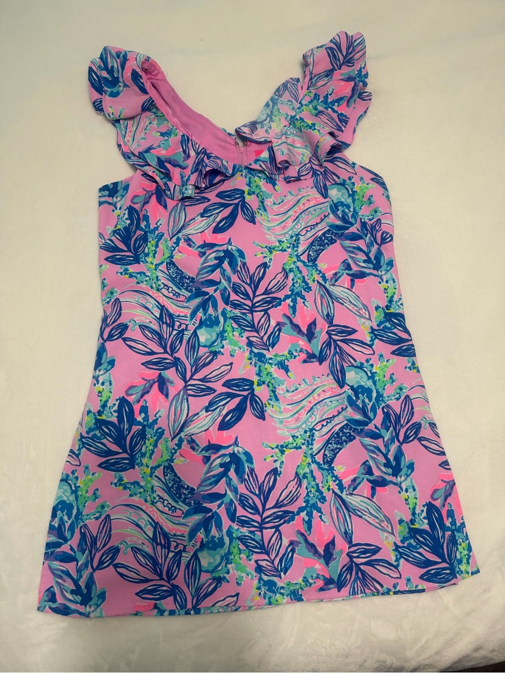 Lilly Pulitzer Linwood Ruffle Romper in Just a Lil Jelly